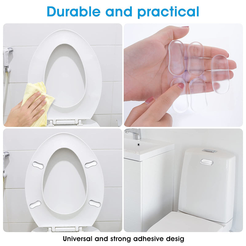  [AUSTRALIA] - 20 Pieces Toilet Seat Bumpers, Universal Toilet Lid Bidet Replacement Bumper Kit Silicone Rubber Bumpers for Bidet Attachment with Strong Adhesive for Families, Hotels, School Toilet