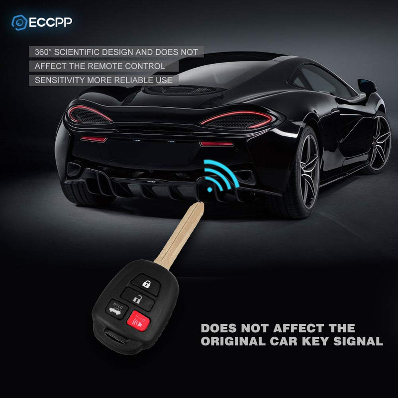  [AUSTRALIA] - ECCPP Replacement fit for Uncut Keyless Entry Remote Key Fob Shell Case Scion FR-S/Toyota Camry Corolla RAV4 HYQ12BDM (Pack of 2)