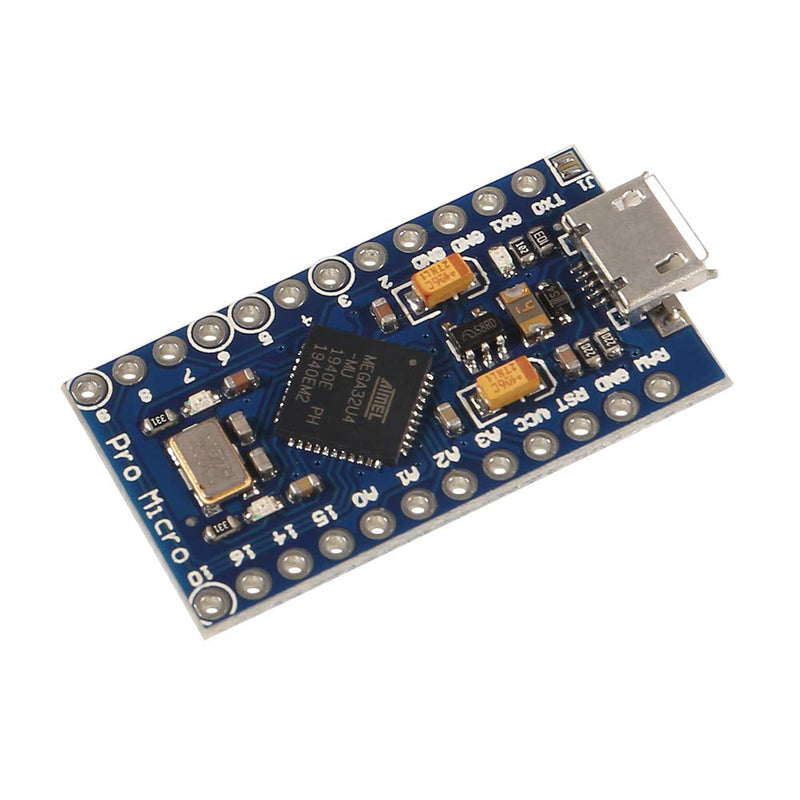  [AUSTRALIA] - AITRIP 2PCS Pro Micro ATmega32U4 5V 16MHz Micro-USB Development Module Board with 2 Row pin Header Compatible ard-uino Leonardo Replace ATmega328 Pro Mini