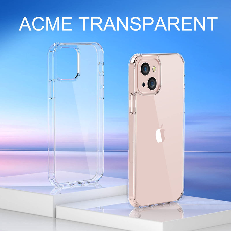  [AUSTRALIA] - Crystal Clear Case Designed for iPhone 13 6.1 Inch with Screen Protector[2 Pack] + Camera Lens Protector[2 Pack], Not Yellowing Military Grade Drop Protection Hard PC Back Slim Fit Cover