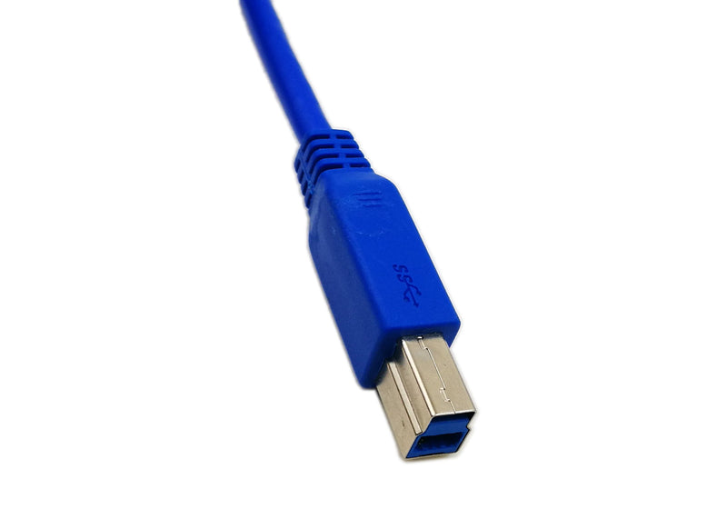 zdyCGTime 20" Panel Mount USB 3.0 B Female to USB B Male Extension Cable with Screws(Blue) - LeoForward Australia