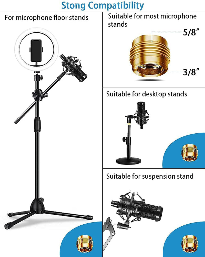  [AUSTRALIA] - AT2020 Mic Shock Mount with Windscreen Mount Made from Quality Materials to Eliminate Vibrations - Acoustic Foam Act as a Pop Filter for your Mic