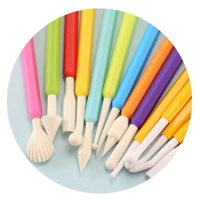  [AUSTRALIA] - 9pcs Fondant Modeling Tools Set Gum Paste for Cake Decorating, Cake Marshmallow Sculpting Tools Set