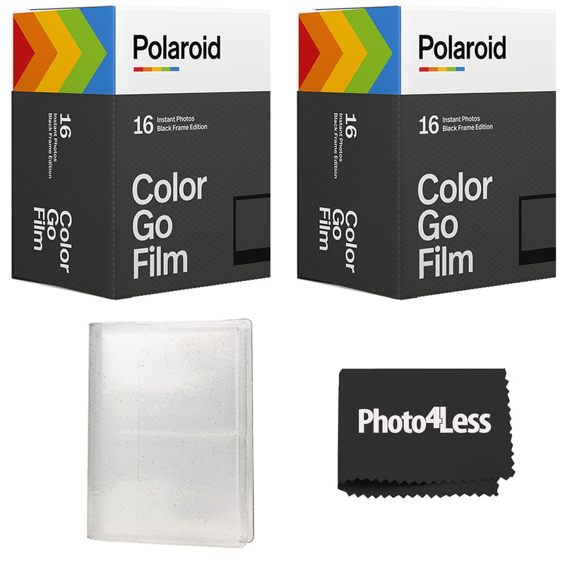  [AUSTRALIA] - Polaroid GO Color Film - Double Pack X2 - Black Frame (32 Exposures) + Photo Album (holds 64 photos)