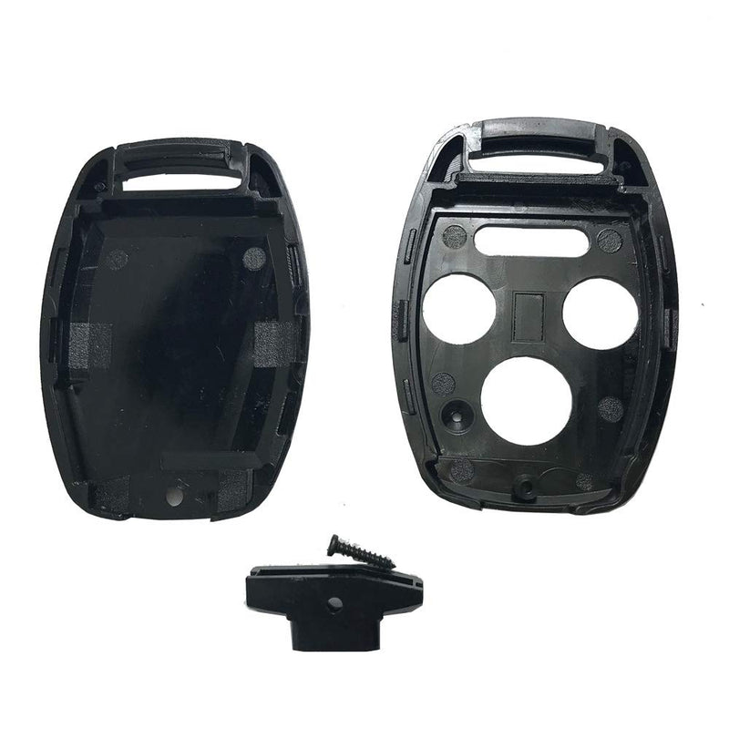  [AUSTRALIA] - Horande Replacement Keyless Entry Key Fob Case Cover fits for Honda 2003-2007 Accord 2005-2010 CR-V Ridgeline 2011 Civic Remote Control Key Fob Shell Blank Without Blade (Pack 2) Black Pack 2