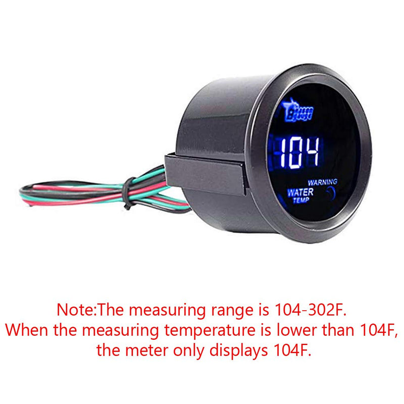  [AUSTRALIA] - ESUPPORT Car 2" 52mm Digital Water Temp Gauge Blue LED Fahrenheit F Water Temp F Gauge