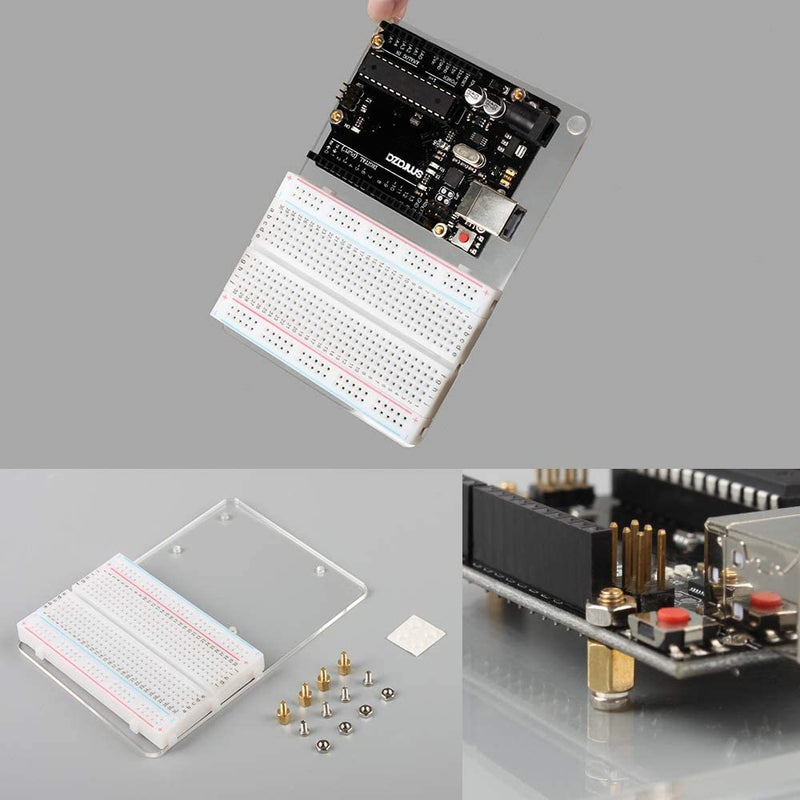  [AUSTRALIA] - Smraza Ultimate Starter Kit with Tutorial, Breadboard Holder, Jumper Wires, Resistors, DC Motor Compatible with Arduino R3 Project Mega 2560 Nano