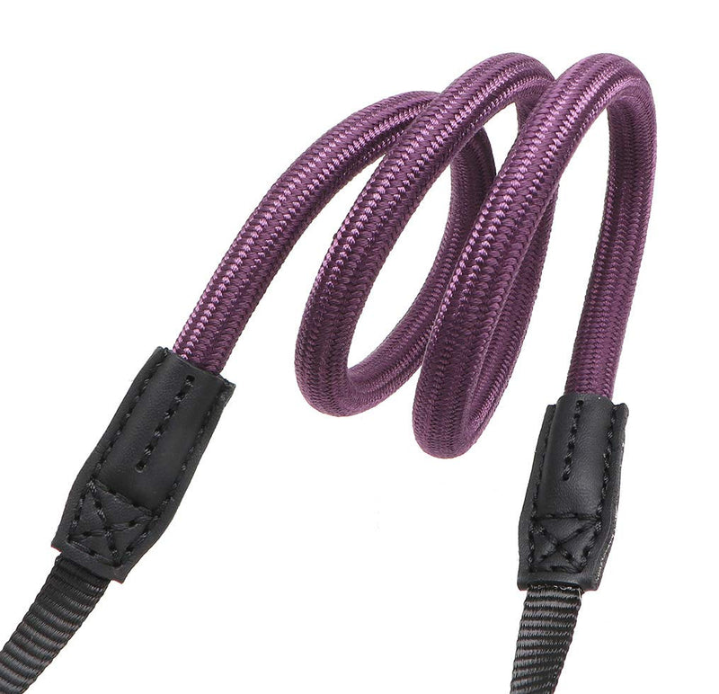  [AUSTRALIA] - HITHUT Quick Release Camera Neck Strap Shoulder Strap Belt for Mirrorless Digital Cameras Climbing Rope with Quick Release QD Loops Connector with O-Ring Adjustable Length 30-53inch Purple