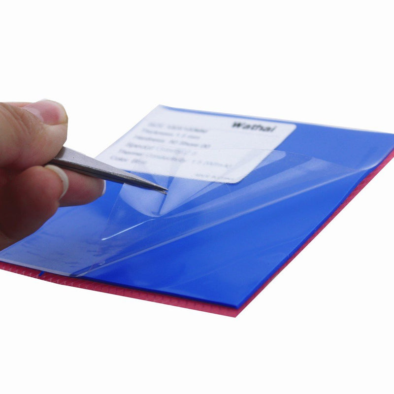  [AUSTRALIA] - Wathai Blue 100x100mm 1.5mm Thickness Thermal Conductive Silicone Pad for CPU GPU IC PS3 PS2 Xbox Heatsink Cooling Size:100x1.5mm; Color: Blue