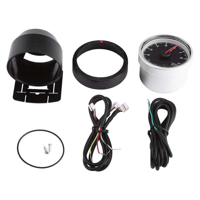  [AUSTRALIA] - Qiilu Universal 12V 9000 RPM Shift Tachometer Gauge with LED Backlight For Auto Racing Car