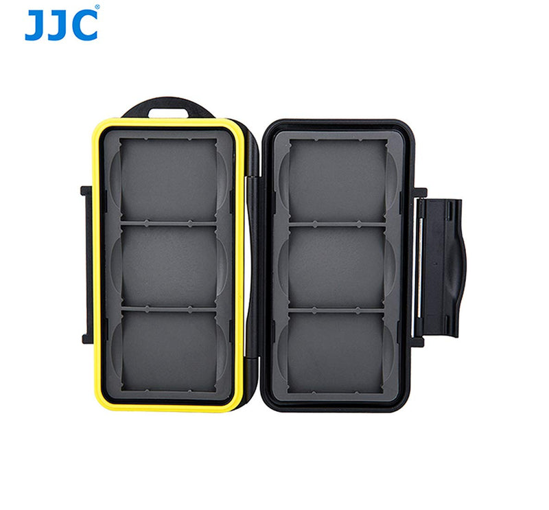 Water Resistant JJC MC-CF6 Memory Card Hard Case for 6 Pcs CF Cards with Lock - LeoForward Australia