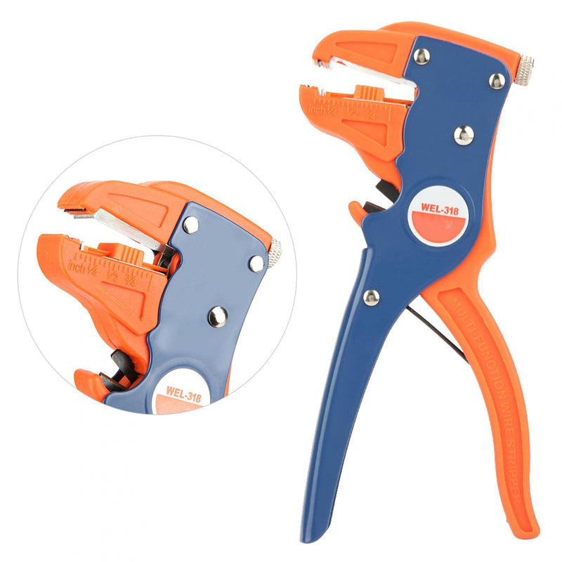  [AUSTRALIA] - Wire Stripping Tool, Chrome Vanadium Steel 0.2mm To 6.0mm Wire Cutters Ergonomic Automatic for Cut and Strip for Mechanical and Electrical Assembling