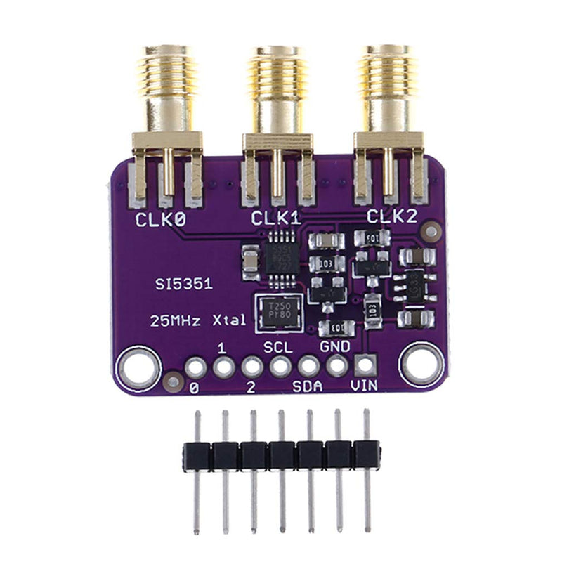  [AUSTRALIA] - HiLetgo Si5351A I2C 25MHZ I2C High Frequency Signal Generator Breakout Board Square Wave Frequency Generator Signal Generator 8KHz to 160MHz 3-5VDC for Arduino