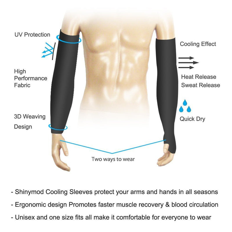  [AUSTRALIA] - Alikeke 7 Pairs UV Protection Cooler Arm Sleeves for Bike/Hiking/Golf