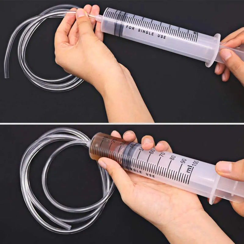  [AUSTRALIA] - Shintop 100ml Syringe with 15G 1 Inch Blunt Tip Needles and Long Plastic Tubing for Glue Applicator, Experiments and Industrial Use (Pack of 3)