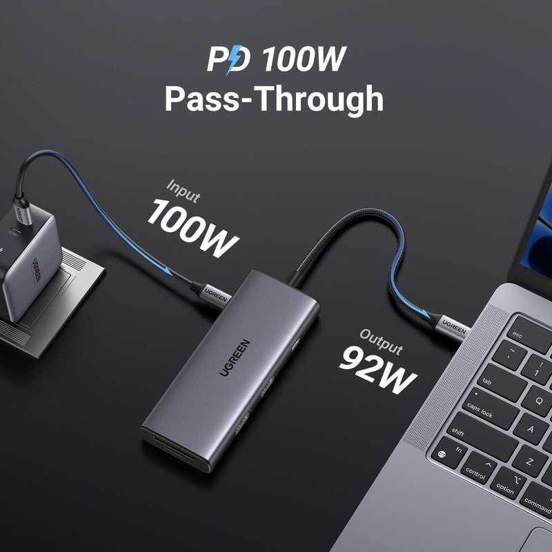  [AUSTRALIA] - UGREEN Revodok Pro 7 in 1 USB-C Hub with 10Gbps USB-C & 2 USB-A Data Ports 4K HDMI, 100W Power Delivery, SD/TF Card Reader for MacBook Pro/Air, iPad Pro, Surface, XPS, Thinkpad and More.