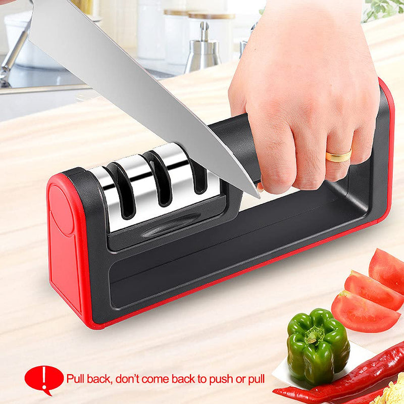  [AUSTRALIA] - Kitchen Knife sharpener, multifunctional diamond sharpening stone for cutting vegetables