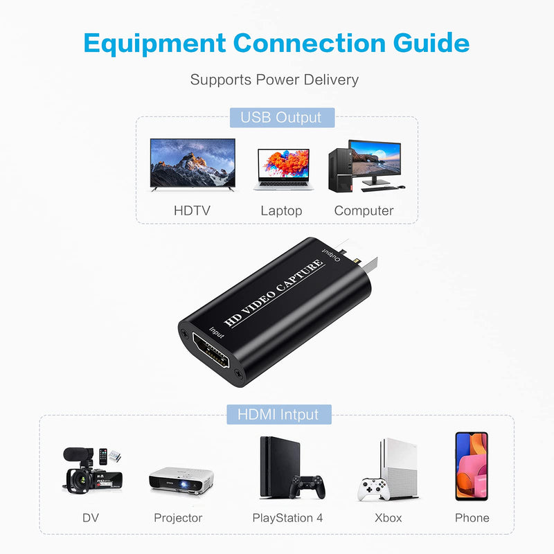  [AUSTRALIA] - Rybozen HDMI to USB Video Capture Card, HDMI to USB 1080p USB2.0, Record Directly to Computer for Gaming, Streaming, Teaching, Video Conference or Live Broadcasting