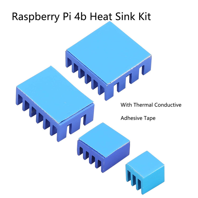 Raspberry Pi 4b Heatsink, Raspberry Pi Heatsink Aluminum Heatsink with Thermal Conductive Adhesive Tape for Raspberry Pi 4 Model B - LeoForward Australia