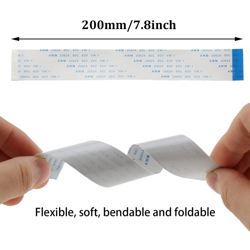  [AUSTRALIA] - SOTESIN Flexible Flat Ribbon Cable 40 Pins 0.5mm Pitch FPC FFC Flexible Ribbon Cable for LCD TV Car Audio DVD Player Laptop (20cm Length, 12Pcs)