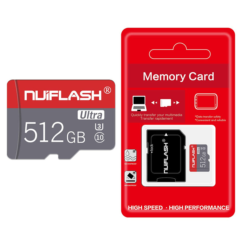  [AUSTRALIA] - 512GB Micro SD Card with SD Card Adapter Class 10 Card High Speed Memory Cards for Camera,Phone,Game Console, Dash Cam, Camcorder, Surveillance, Drone