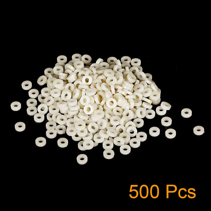 uxcell 500pcs ABS Round Spacers Washers OD 7mm, ID 3mm, Height 2mm for M3 Screws - LeoForward Australia