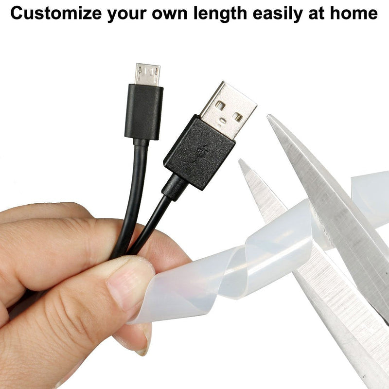  [AUSTRALIA] - uxcell 10mm Flexible Spiral Tube Cable Wire Wrap Computer Manage Cord Transparent 10M Length