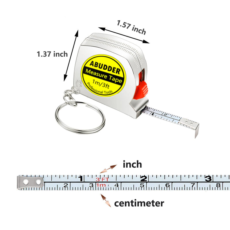  [AUSTRALIA] - 20 Pack Mini Tape Measures,Small Pocket Tape Measures Keychains ,Retractable Metric Measuring Tapes, 3 Feet 20