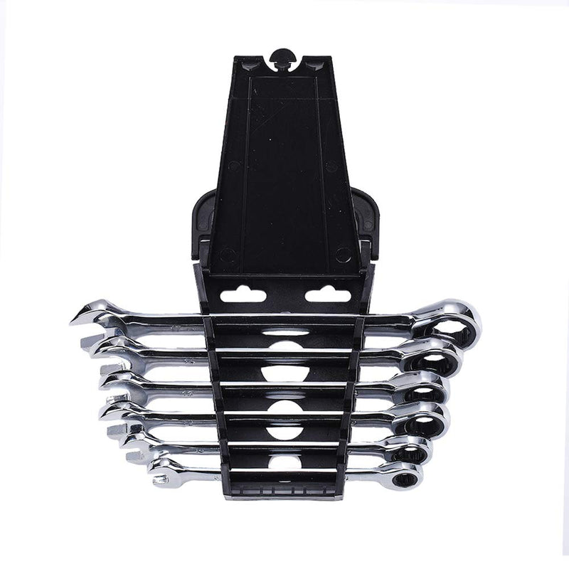 Ratcheting Wrench Set Portable Hand Tools Combination Wrenches With Holder Organizer Open End Spanner Kit Metric,6 Piece, 8mm, 10mm,12mm, 13mm, 14mm, 17mm 6 Piece 8mm 10mm 12mm 13mm 14mm 17mm B - LeoForward Australia