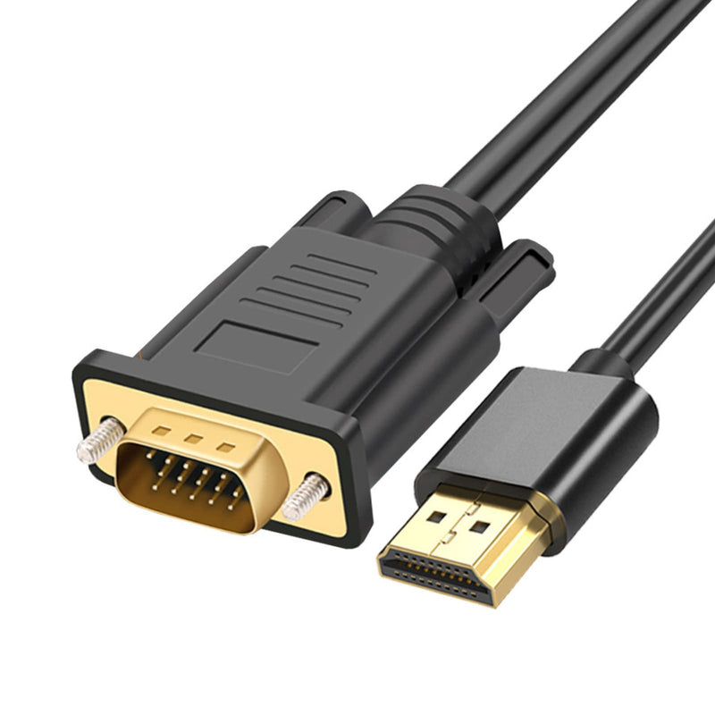  [AUSTRALIA] - HDMI to VGA Cable 3 FT, Gold-Plated Computer HDMI to VGA Monitor Cable Adapter 3ft Cord for Computer, Desktop, Laptop, PC, Monitor, Projector, HDTV, and More (NOT Bidirectional) Black 1