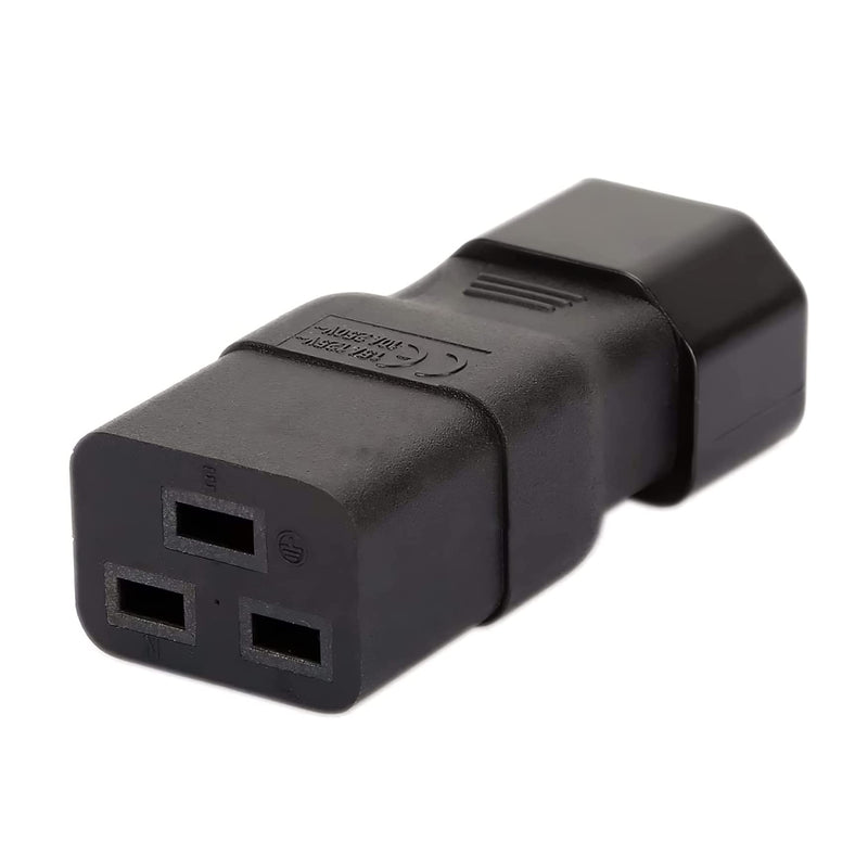  [AUSTRALIA] - Dracaena PDU UPS Power IEC Male C14 to Female C19 Adapter IEC Connector New (2 pcs/Pack)