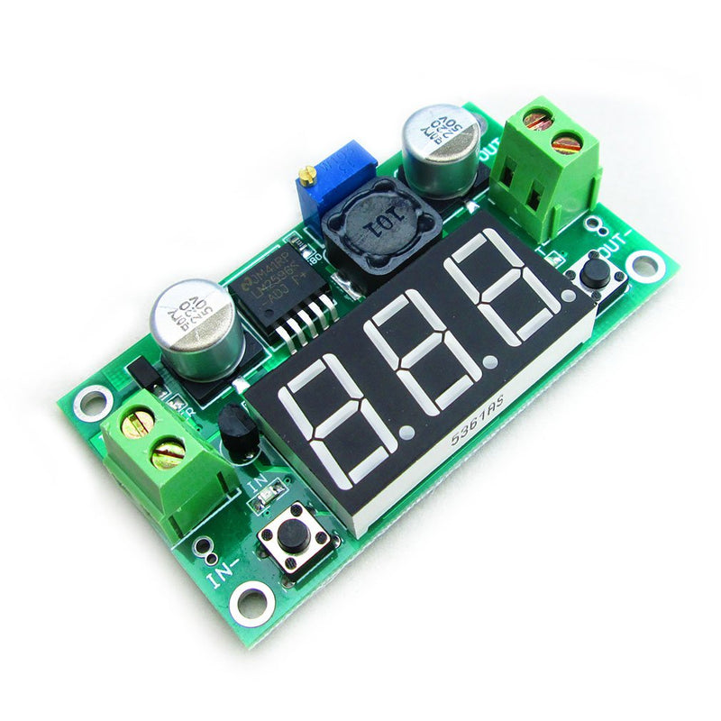  [AUSTRALIA] - HiLetgo 2pcs LM2596 Adjustable DC-DC Step Down Buck Power Convert Module 4.0-40V Input to 1.25-37V Output with LED Voltmeter Display