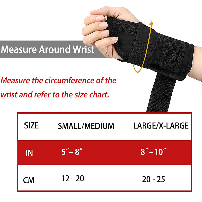  [AUSTRALIA] - NuCamper Wrist Brace Carpal Tunnel Right Left Hand for Men Women, Night Wrist Sleep Supports Splints Arm Stabilizer with Compression Sleeve Adjustable Straps,for Tendonitis Arthritis Pain Relief (Left Hand-Beige, Small/Medium (Pack of 1)) Left Hand-Beige