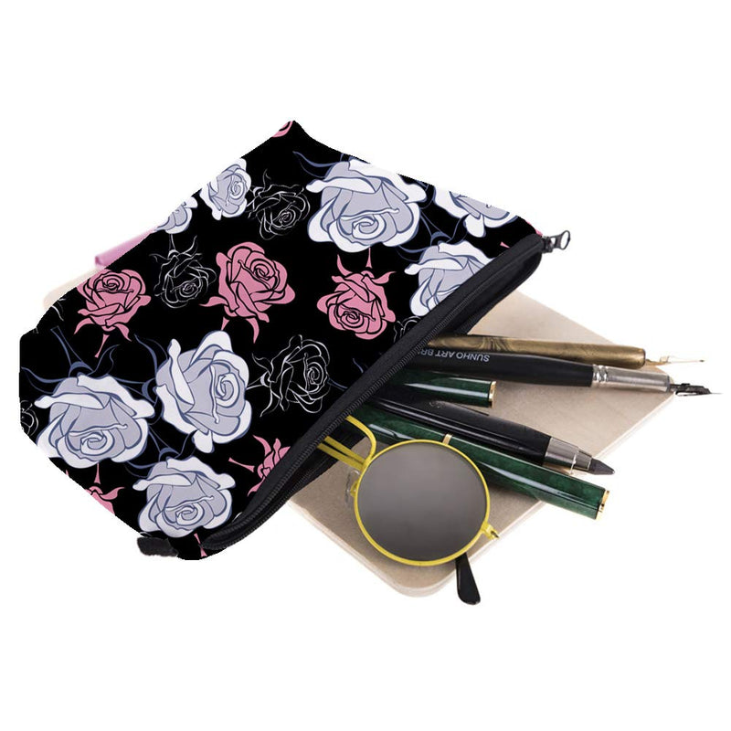 Makeup Bag Jom Tokoy travel makeup bag Cosmetic Bag Makeup Bag for purse (Rose) Rose - LeoForward Australia
