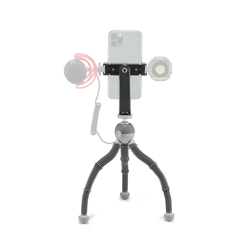  [AUSTRALIA] - JOBY PodZilla Medium Kit, Tripod for Smartphones and Compact Mirrorless Cameras, Flexible Tripod with Ball Head and GripTight 360 Phone Mount Included, Devices up to 1 Kg, Grey Medium Kit Gray