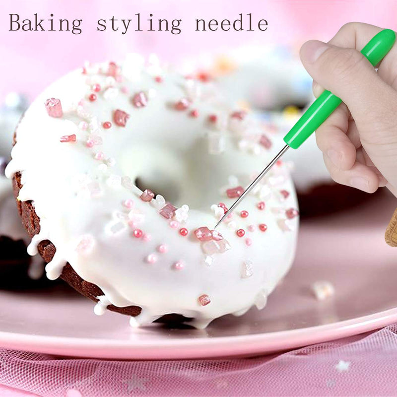  [AUSTRALIA] - 12 Pcs Sugar Stir Needle Scriber Needle Biscuit Icing Pin DIY Baking Pin Stainless Steel Pin Icing Sugarcraft Cake Decorating Needle Tool