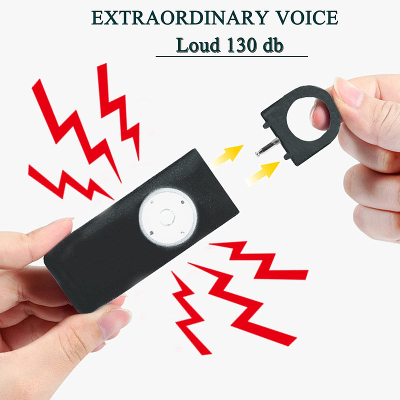  [AUSTRALIA] - Self Defense Key Chain Siren–Rechargeable–Personal Safety Alarm for Womne–130dB Siren, Strobe SOS LED Light. Helps Elders & Kids Emergency Call (Charcoal) Rechargeable (Charcoal)
