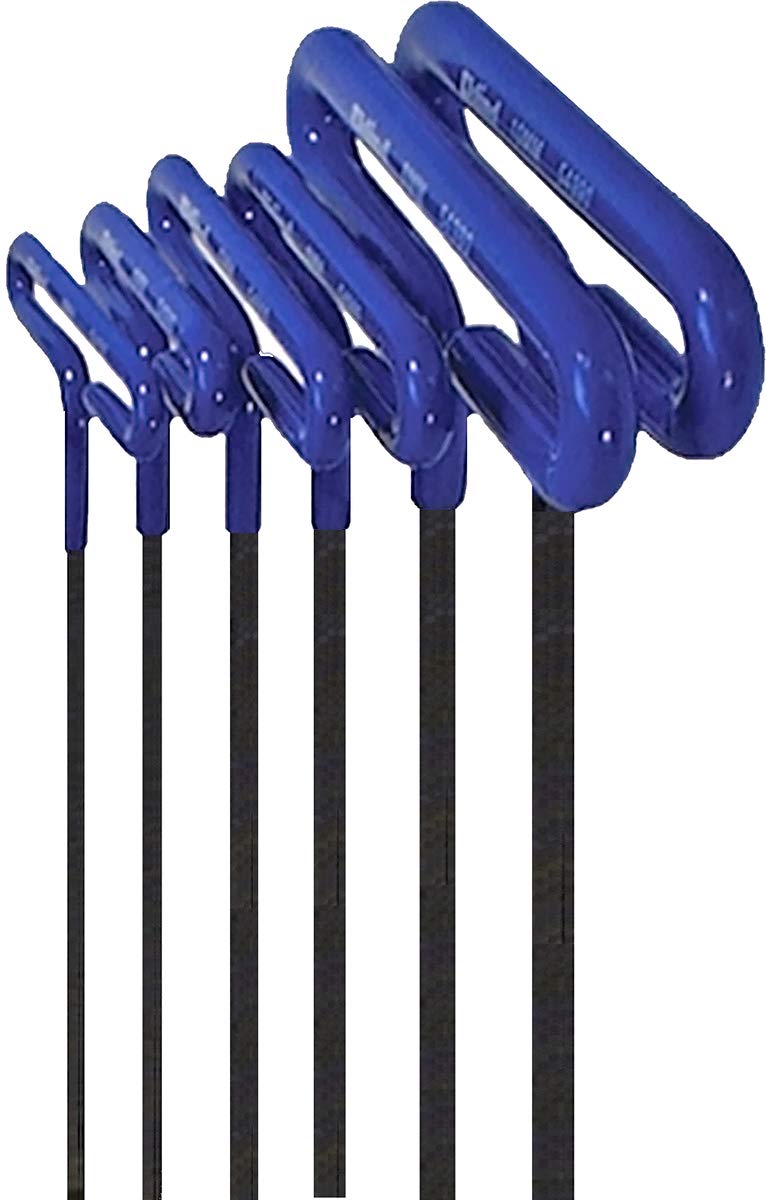  [AUSTRALIA] - Eklind Tool 50614 Cushion Grip Hex T-Key allen wrench - 8 SAE 3/32-1/4 Inch & 6 Metric 2-6 MM Sizes (6In shaft)