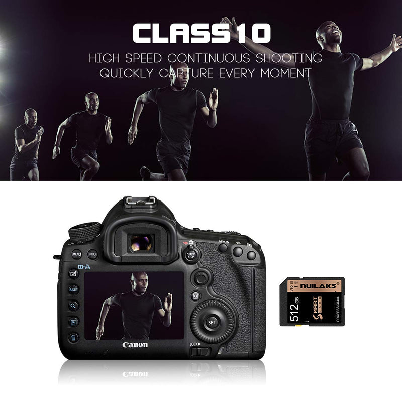  [AUSTRALIA] - SD Card 512GB Memory Card High Speed Security Digital Memory Card Class 10 for Camera,Vlogger&Videographer and SD Card Device