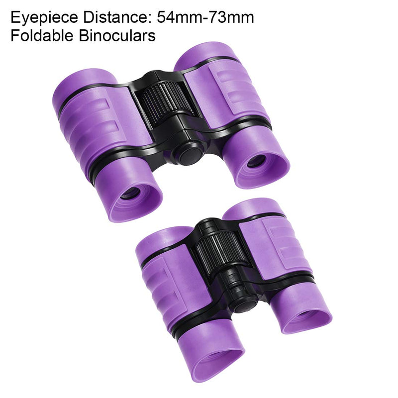  [AUSTRALIA] - uxcell Binoculars 4X30 Compact Foldable Binoculars Shock Proof Purple with Neck Strap for Bird Watching Hiking Camping