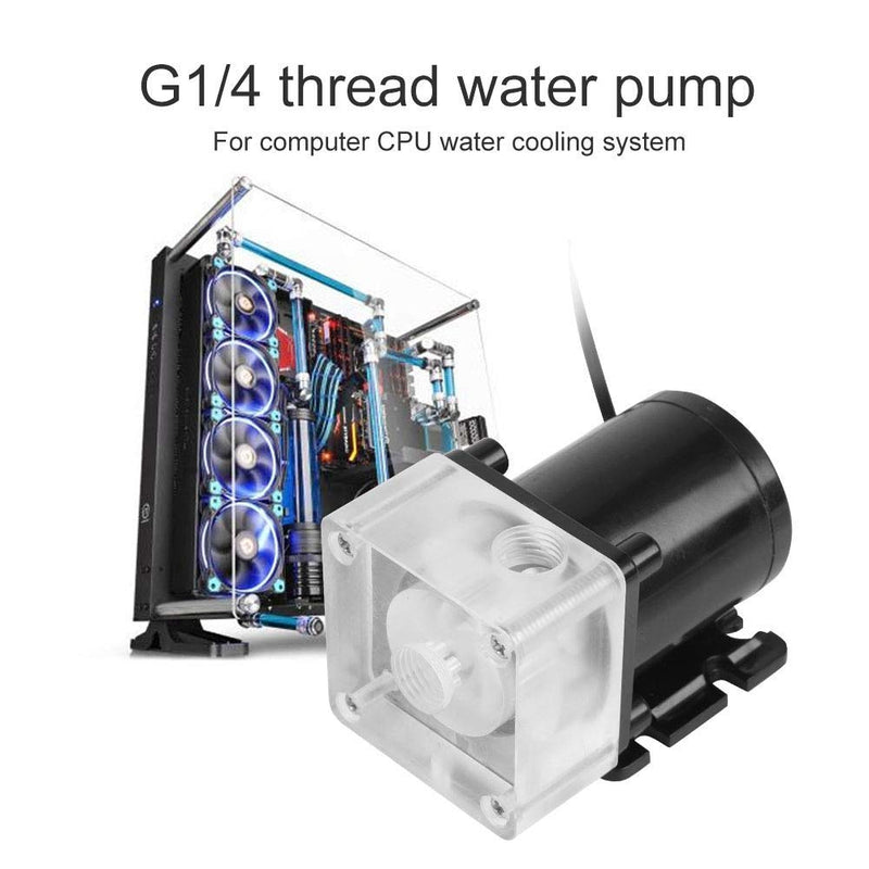  [AUSTRALIA] - G1/4 Thread CPU Water Pump 12V DC Ultra quiet Computer Water Cooling System for PC 500L/H