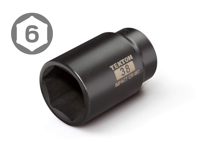  [AUSTRALIA] - TEKTON 1/2 Inch Drive x 38 mm Deep 6-Point Impact Socket | 4938