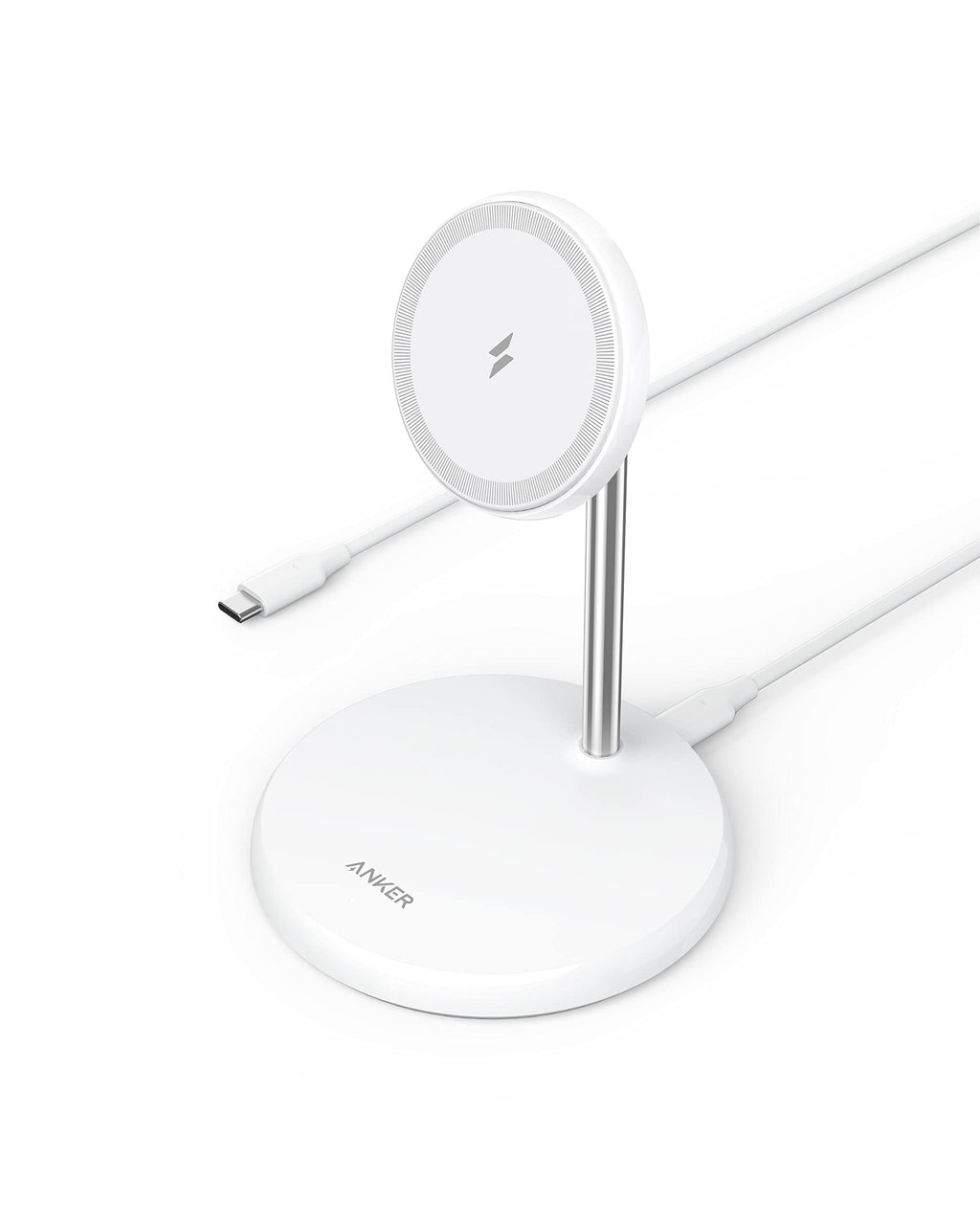  [AUSTRALIA] - Anker Wireless Charging Stand, PowerWave Select Magnetic Stand Lite with 5 ft USB-C Cable, Charging Stand for iPhone 13 and 12 Series (No AC Adapter)