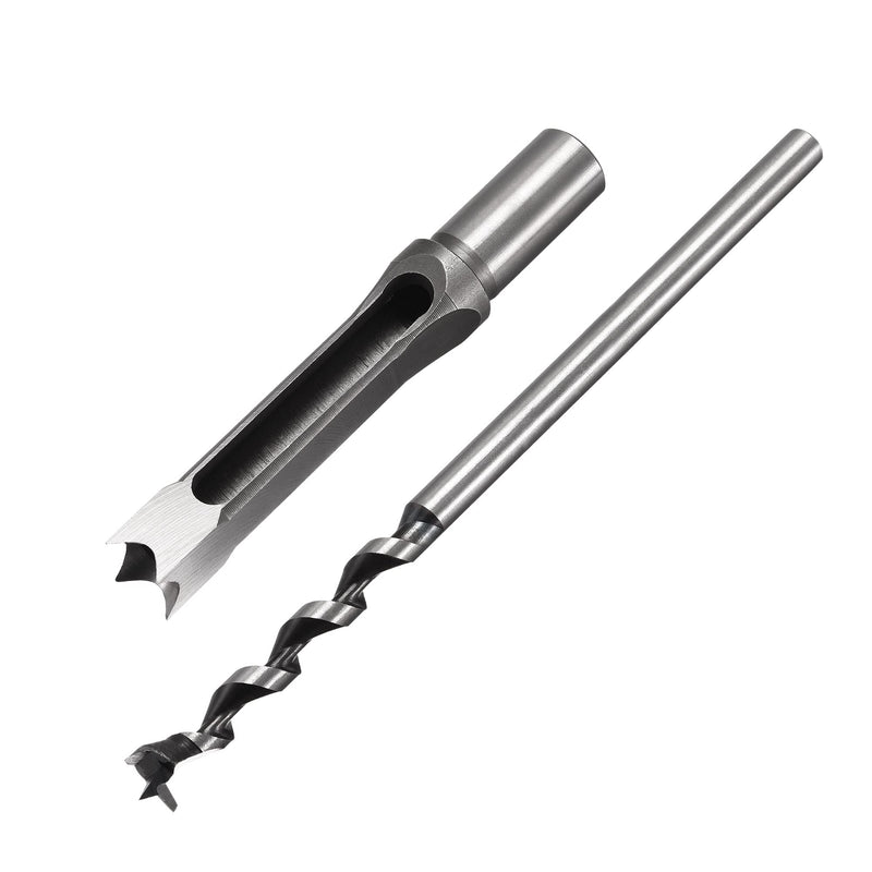  [AUSTRALIA] - uxcell Square Hole Drill Bits for Wood 15mm x 215mm Mortising Chisel Bit Auger Cutter Tool for Woodworking Carpentry Drilling Tool