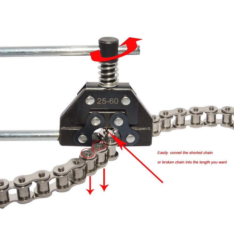  [AUSTRALIA] - FDJ #25-60 Roller Chain Breaker Cutter Chain Holder Puller Kits Chains Replacement Set