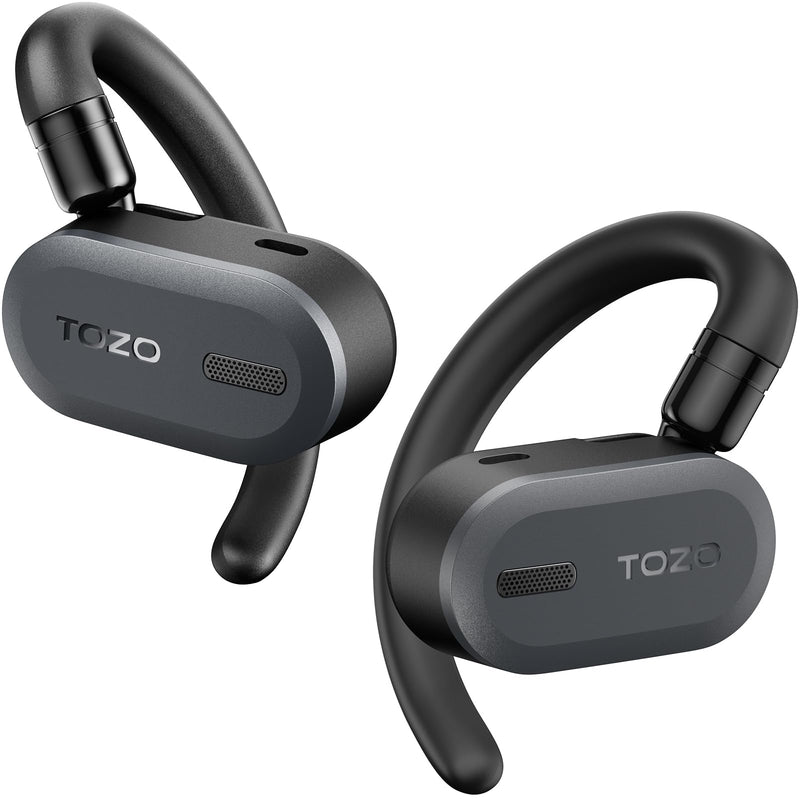  [AUSTRALIA] - TOZO Open Buds Lightweight True Wireless Earbuds with Multi-Angle Adjustment, Bluetooth 5.3 Headphones with Open Ear Dual-Axis Design for Long-lasting Comfort, Crystal-Clear Calls for Driving, Meeting