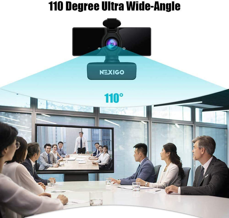  [AUSTRALIA] - 1080P Business Webcam with Software, Dual Microphone & Privacy Cover, NexiGo N660 USB FHD Web Computer Camera, Plug and Play, for Zoom/Skype/Teams/Webex, Laptop MAC PC Desktop