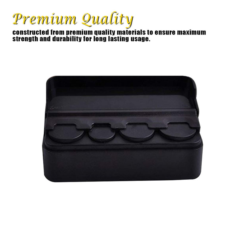  [AUSTRALIA] - Vaygway Car Coin Change Holder- Black Mini Storage Coin Organizer-Universal Car Money Meter Dispenser