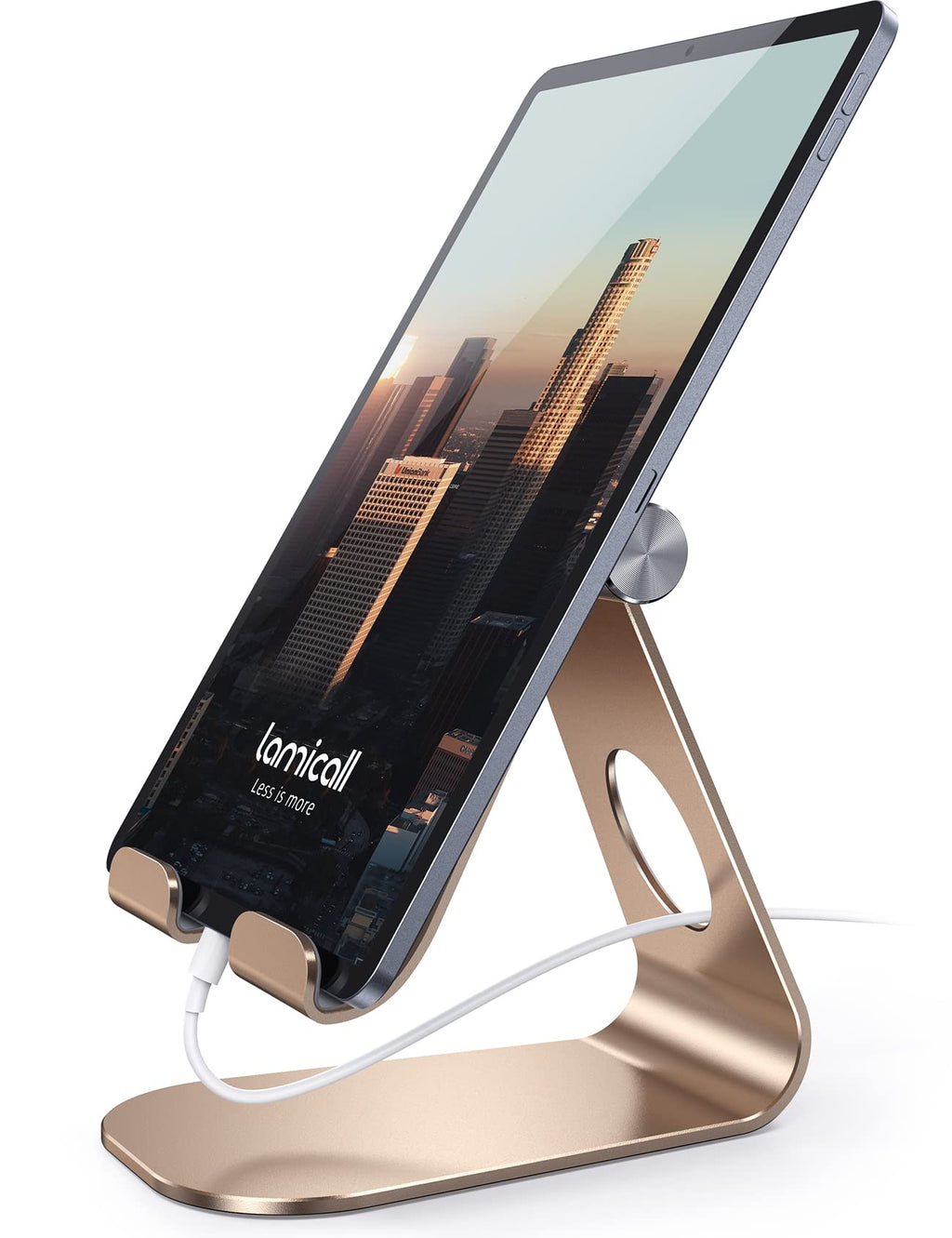  [AUSTRALIA] - Tablet Stand Adjustable, Lamicall Tablet Stand : Desktop Stand Holder Dock Compatible with Tablet Such as iPad Pro 9.7, 10.5, 12.9 Air Mini 4 3 2, Kindle, Nexus, Tab, E-Reader (4-13") - Gold