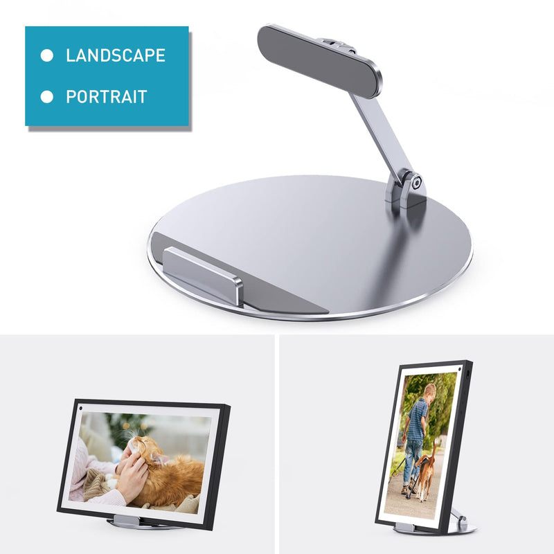  [AUSTRALIA] - Tilt and Swivel Stand for ECH0 Show 15, Make of Aluminum Alloy, Rotatable and Foldable, Letlar Show 15 Mount Suit for Portrait Landscape Mode
